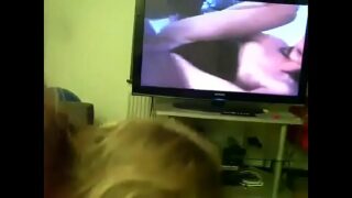Watching porn big tits
