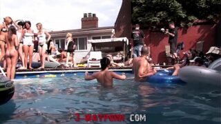French pool party porn